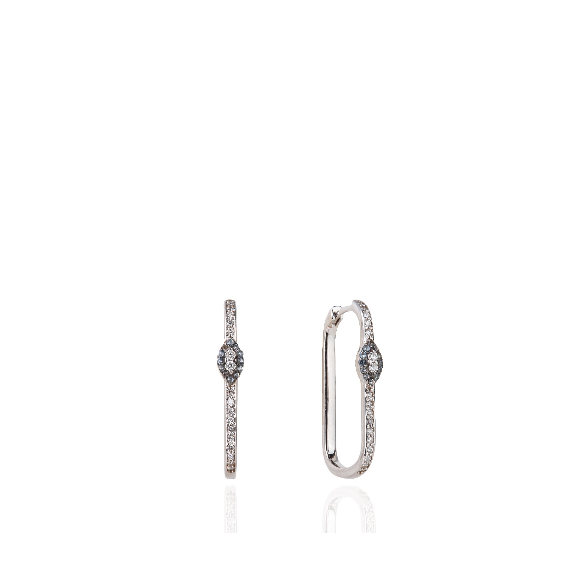 Eye Elips Diamond Earrings