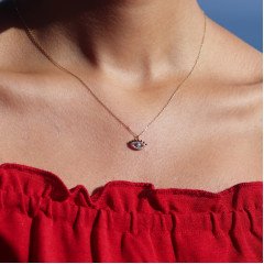 Mini Siyah Kirpik Kolye