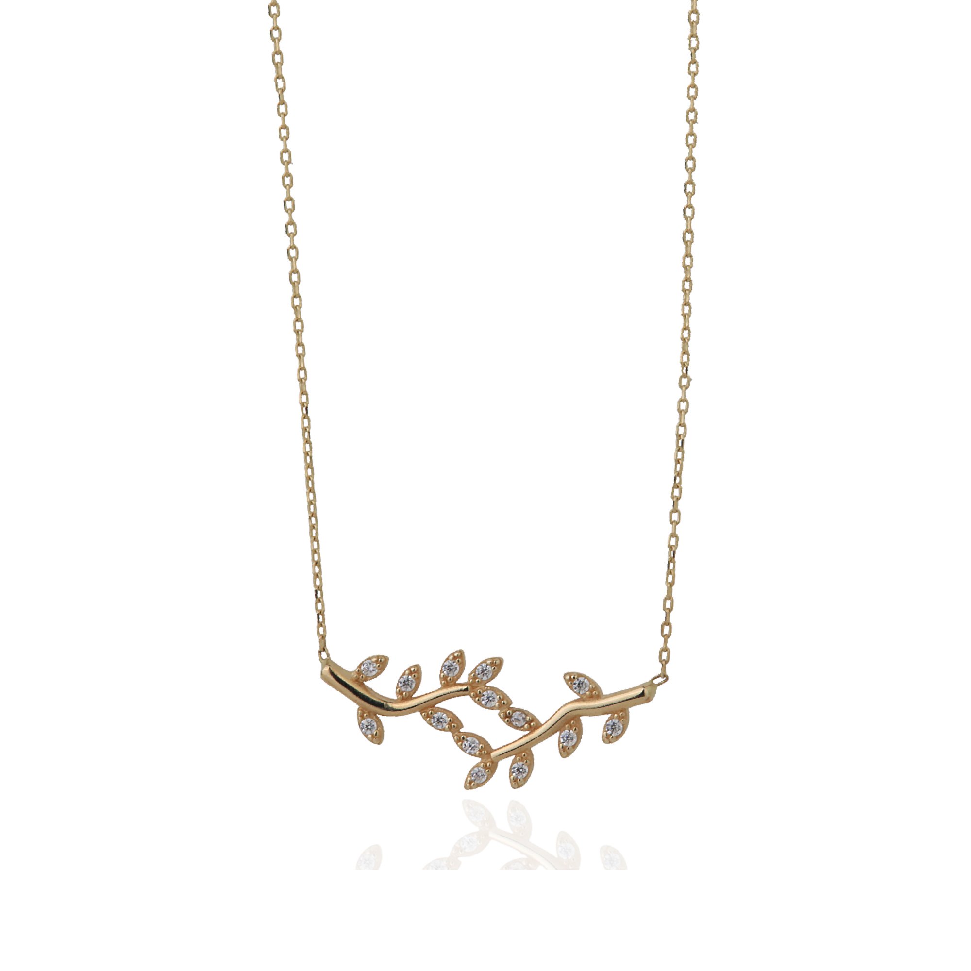Stone-set Wheat Ear Necklace