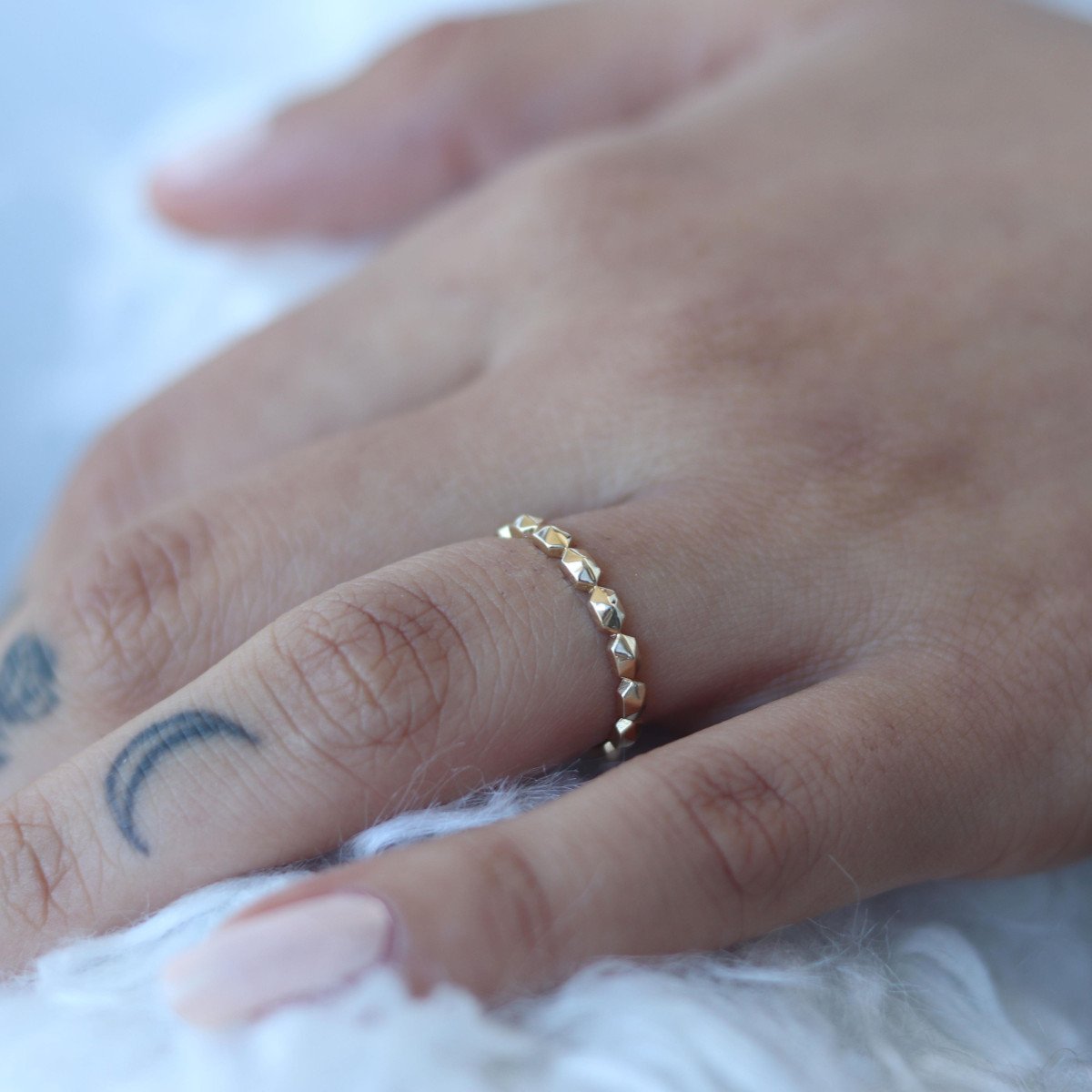 Sıralı İnce Prizma Yüzük