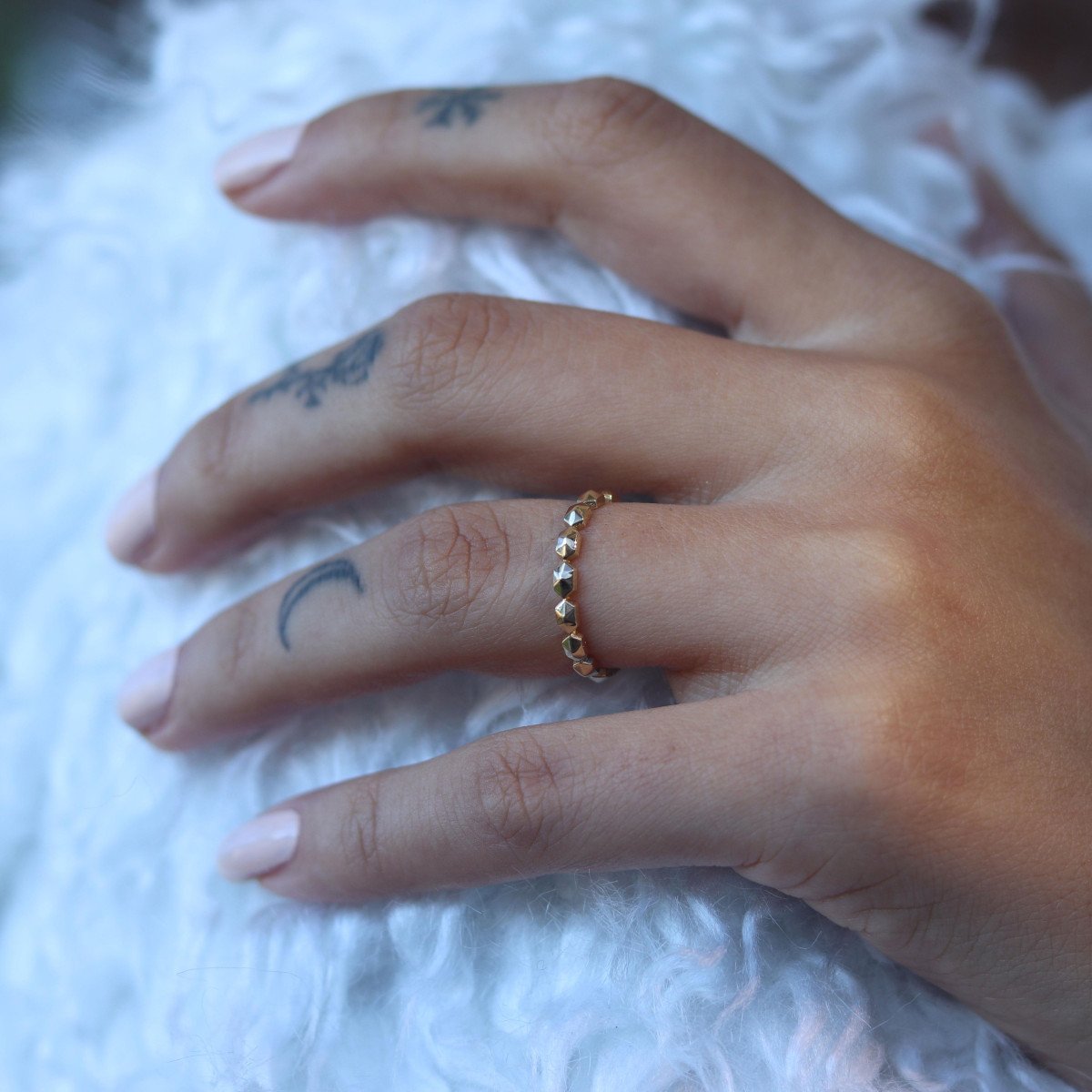 Sıralı İnce Prizma Yüzük