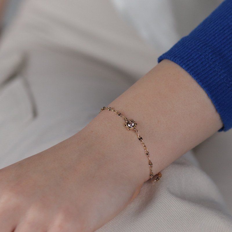 Taşlı Çiçek Bileklik