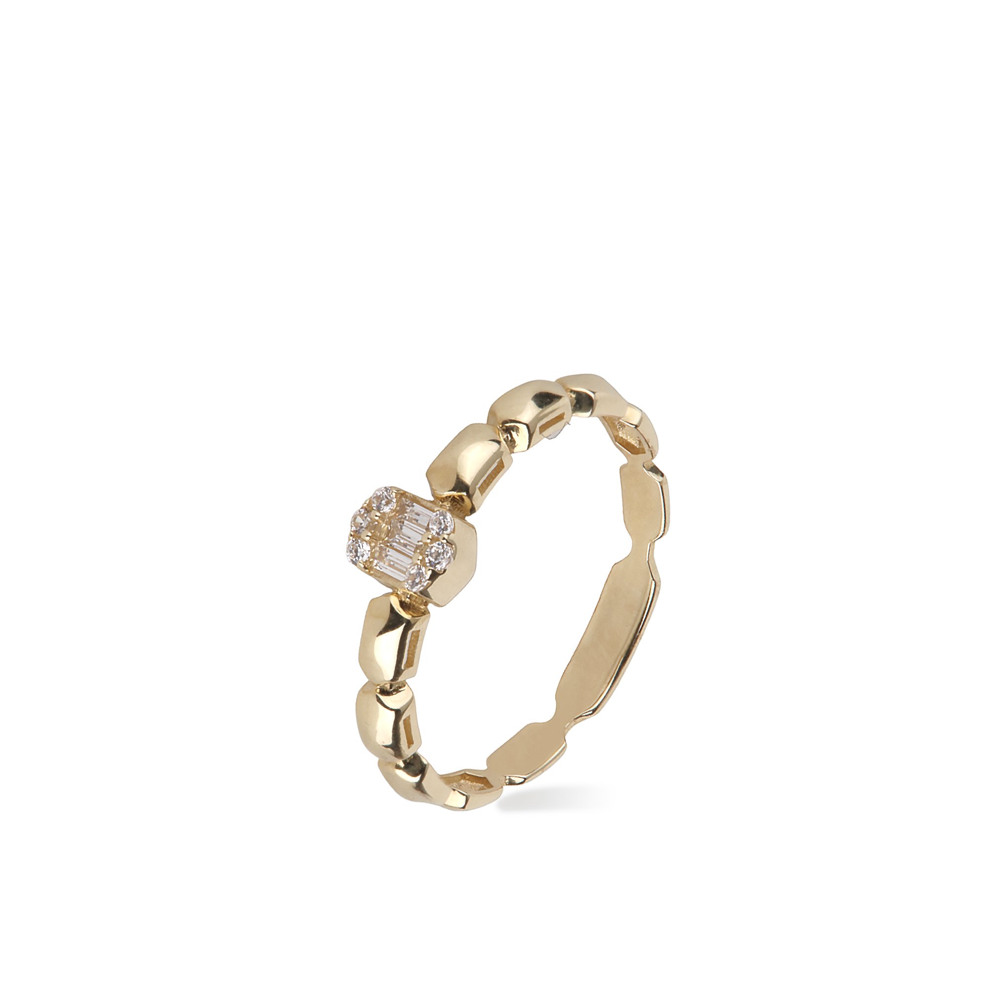 Baguette Stone-set Prizma Ring