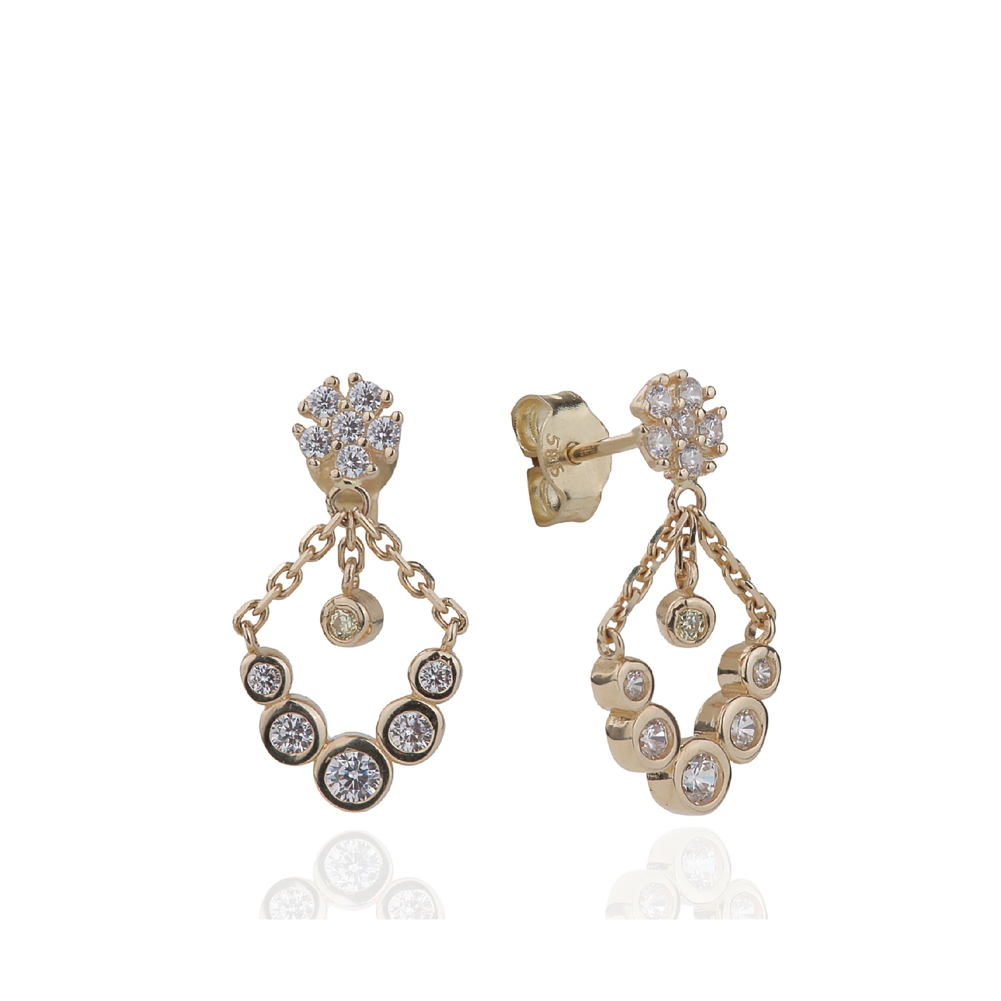 Stone-set Design Earrings