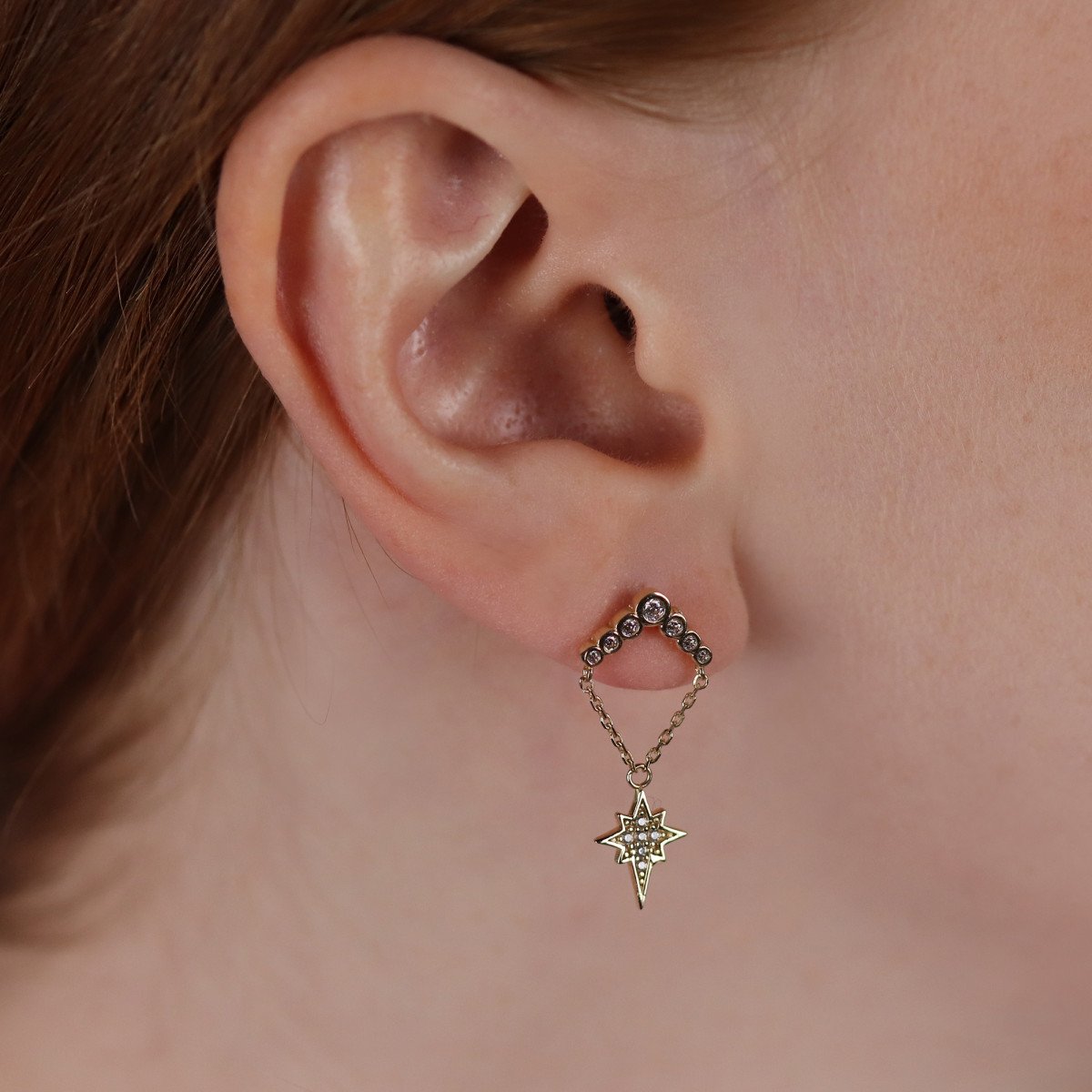 Kuzey Yıldızı Tasarım Küpe