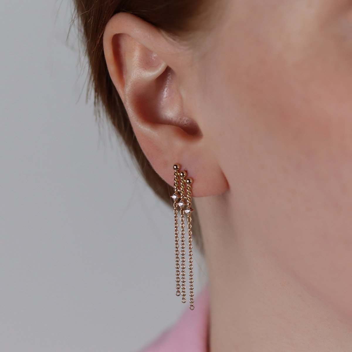 Zincir Sallantalı Küpe