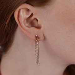 Zincir Sallantalı Küpe