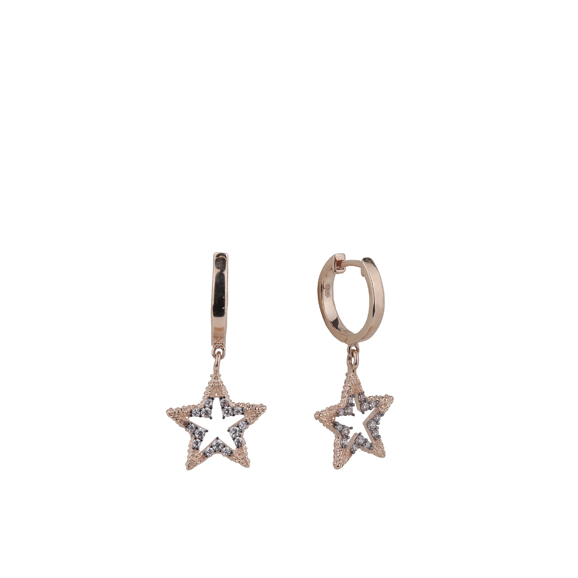 Stone-set Star Earrings