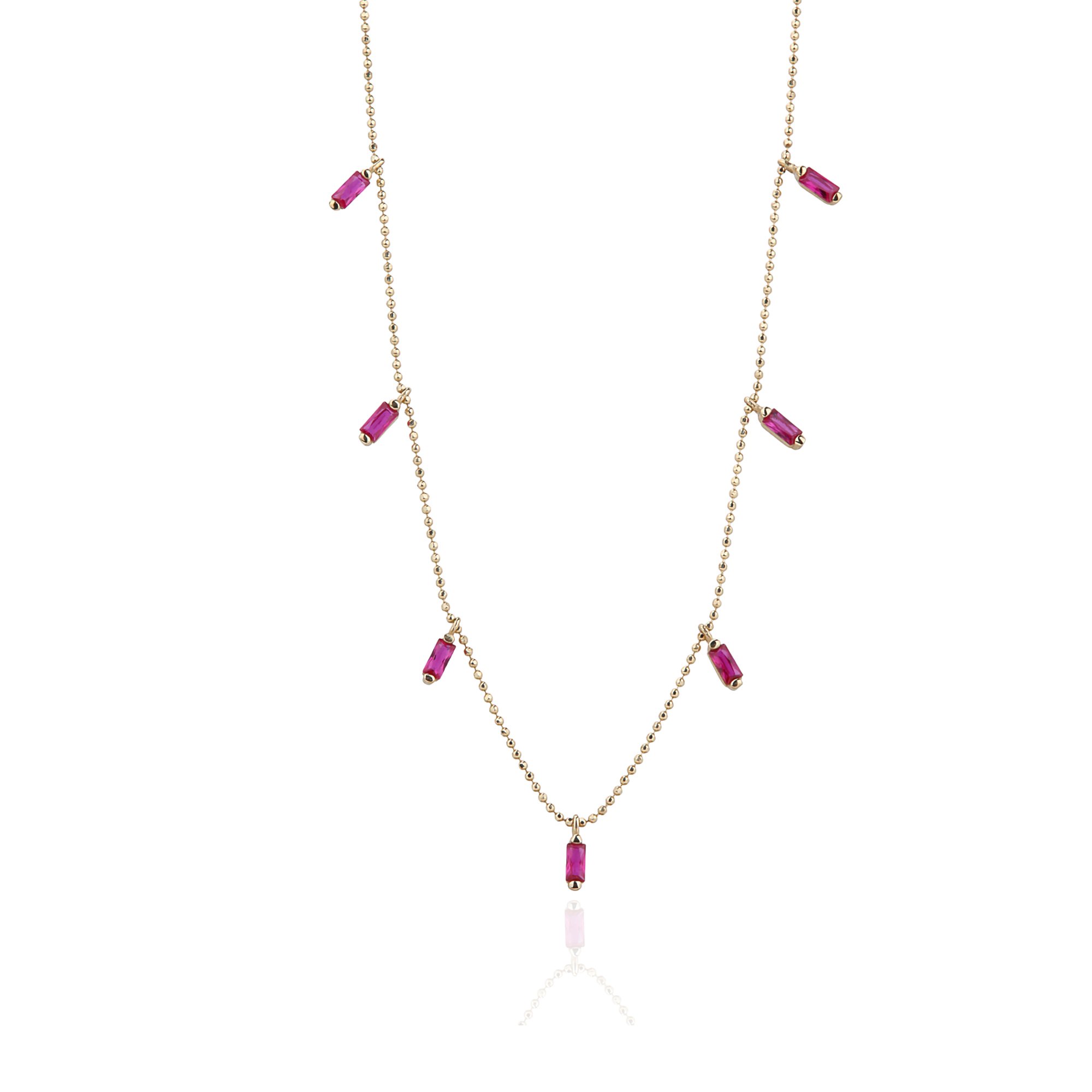 Row Baguette Necklace