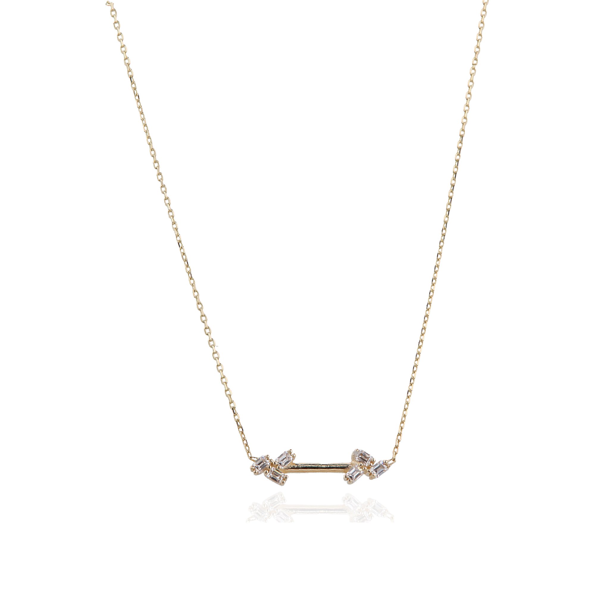 Baguette Stone-set Çubuk Necklace