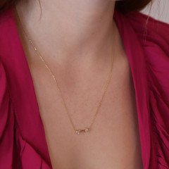 Baget Taşlı Çubuk Kolye