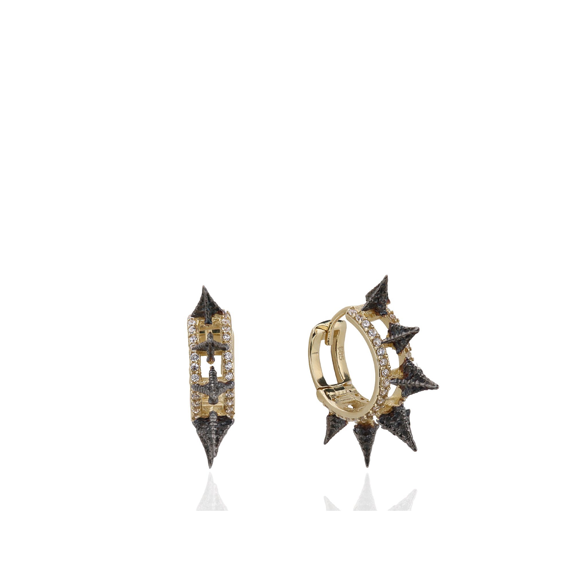 Stone-set Stud Earrings