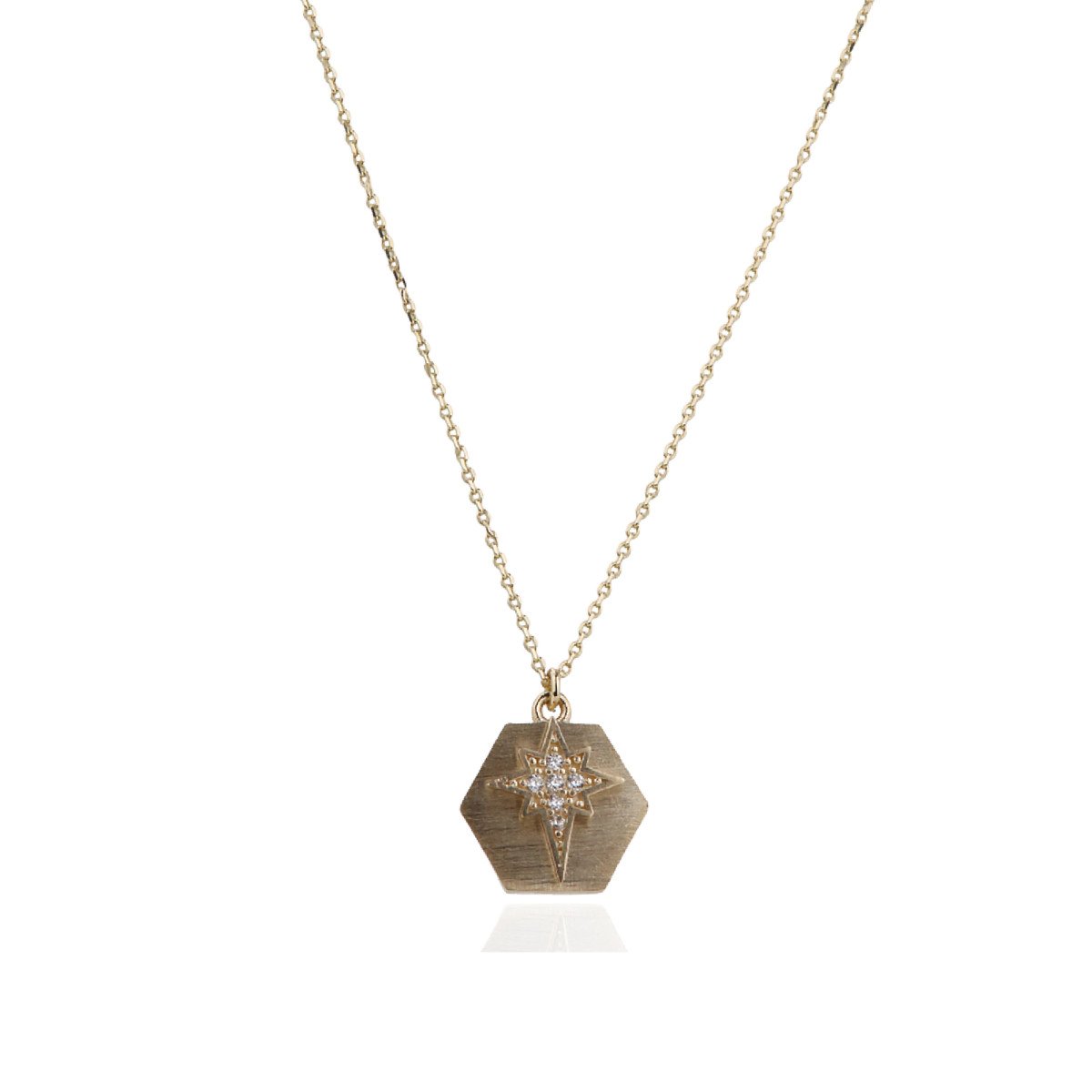Altıgen Kuzey Yıldızı Kolye