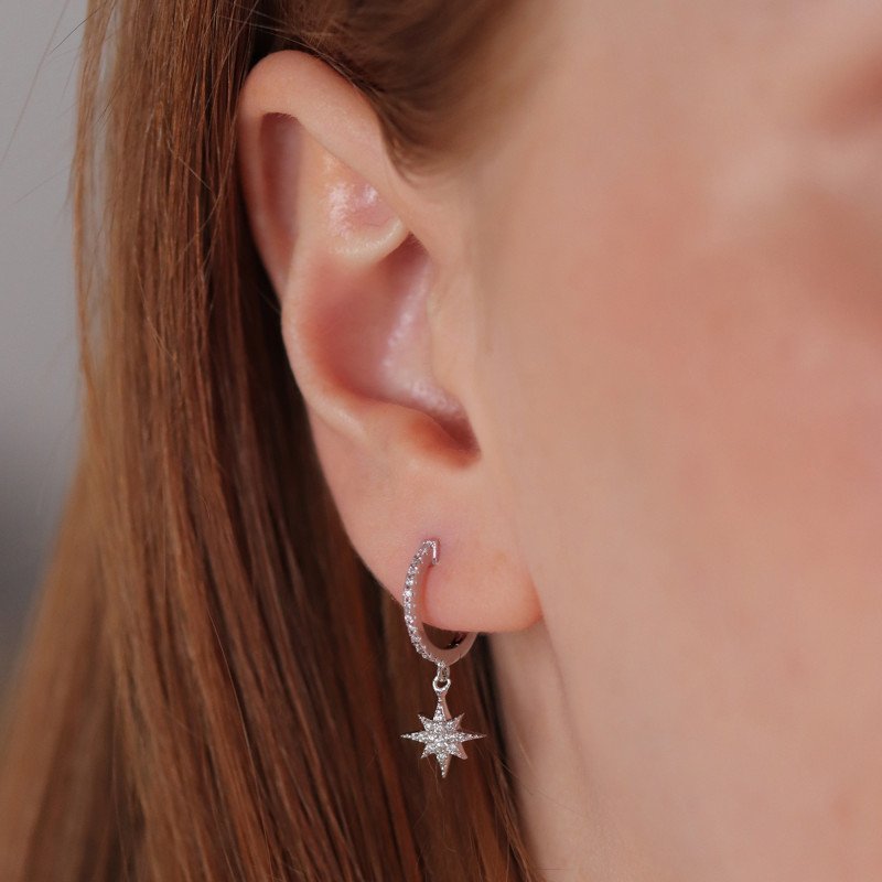 North Star Diamond Earrings