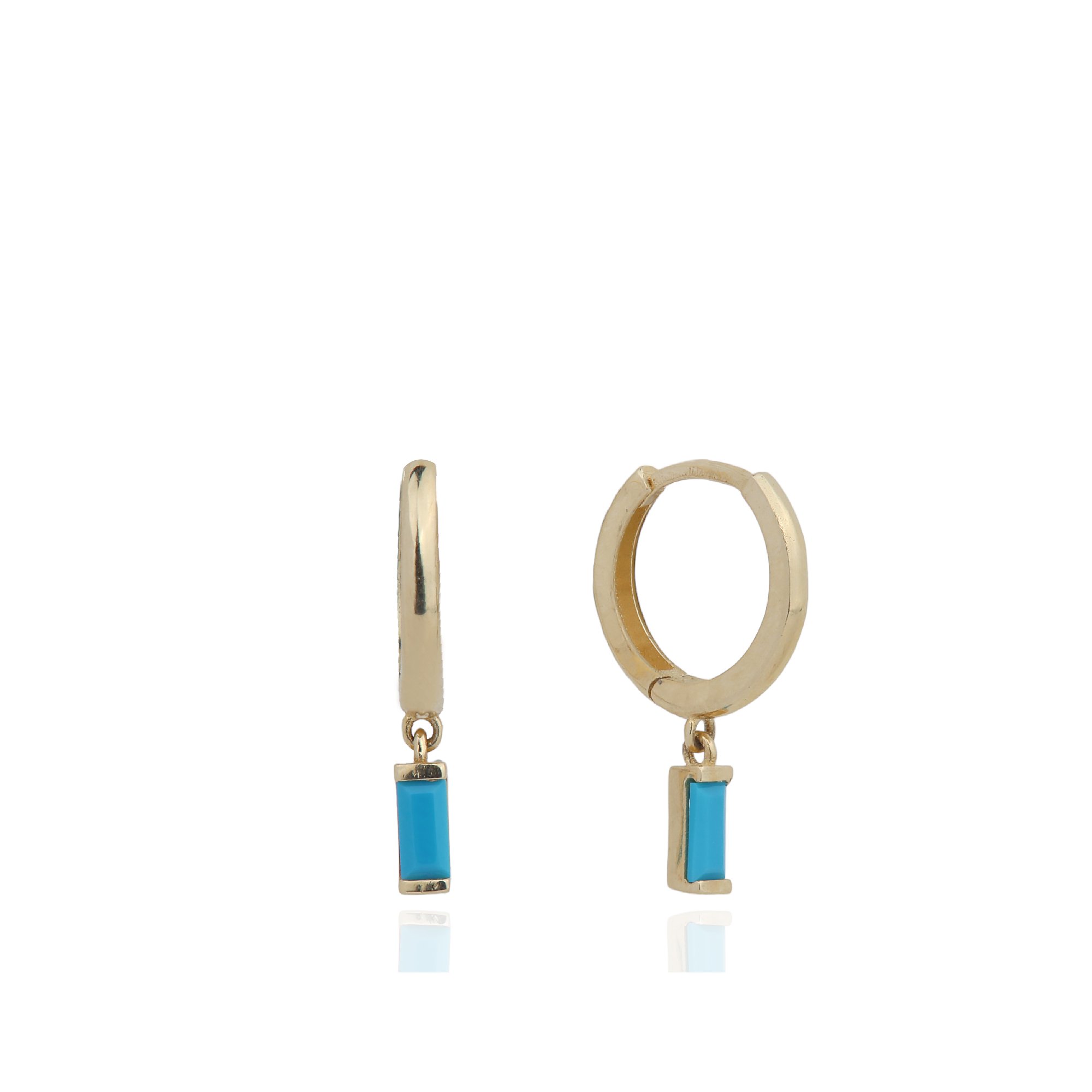 Baguette Turquoise Earrings