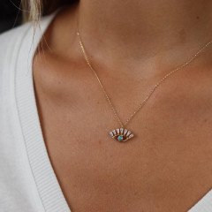 Taşlı Kirpik Kolye