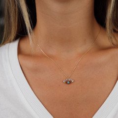 Taşlı Kirpik Kolye