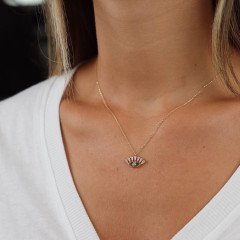 Taşlı Kirpik Kolye