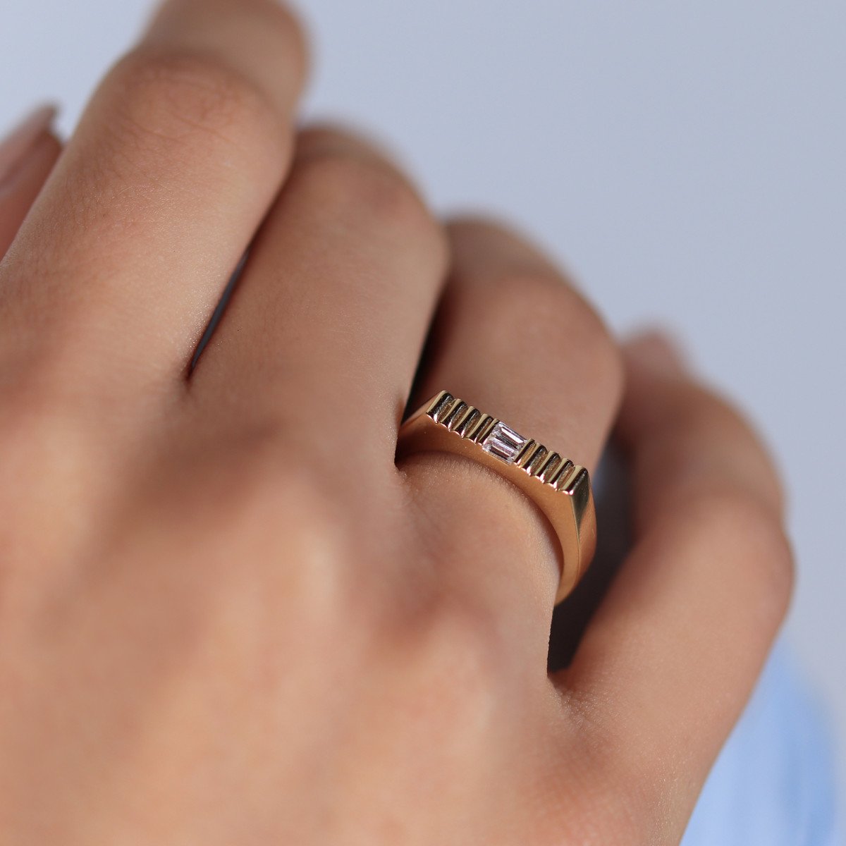 Çizgili Baget Yüzük