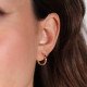Mini Stone Hoop Earrings