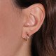 Mini Stone Hoop Earrings