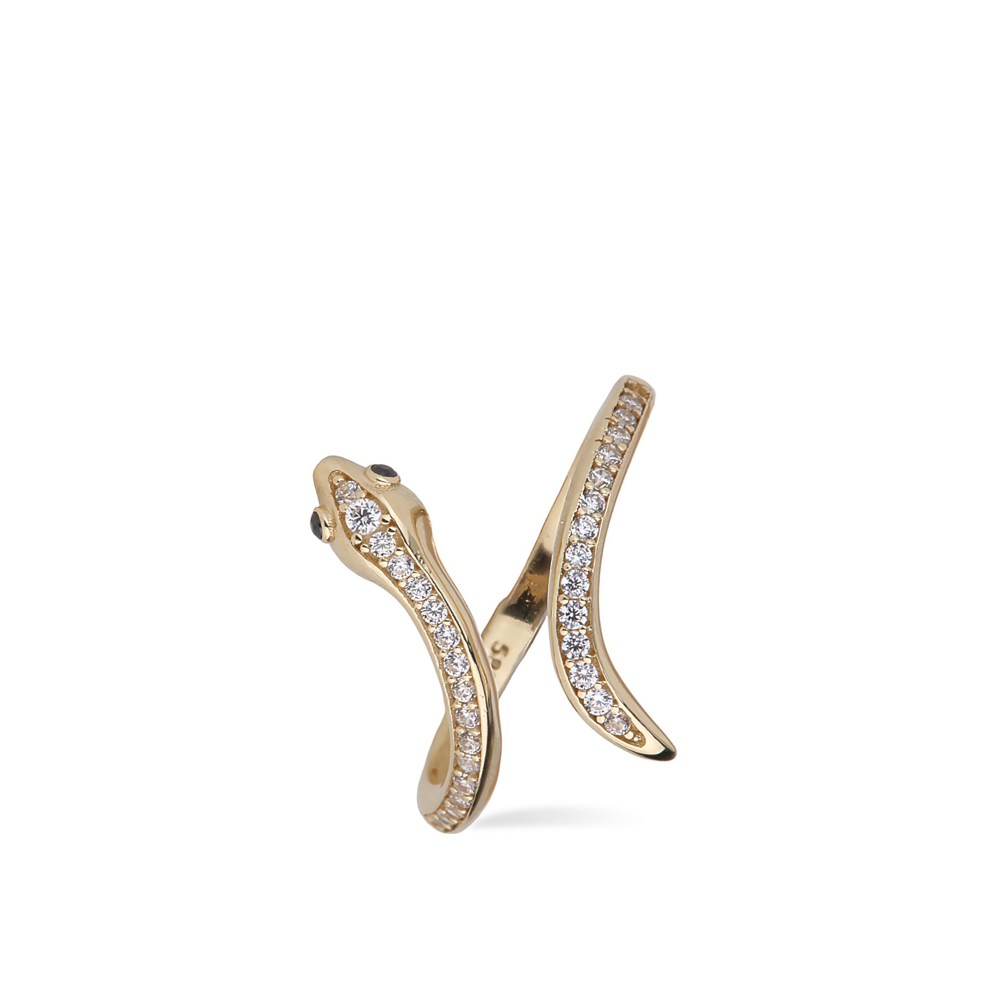 Stone-set Snake Ring