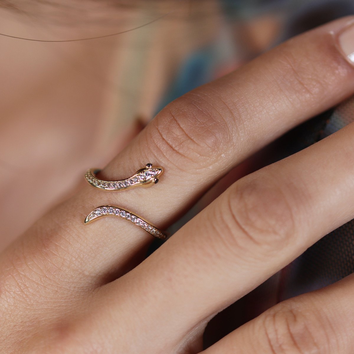 Taşlı Yılan Yüzük