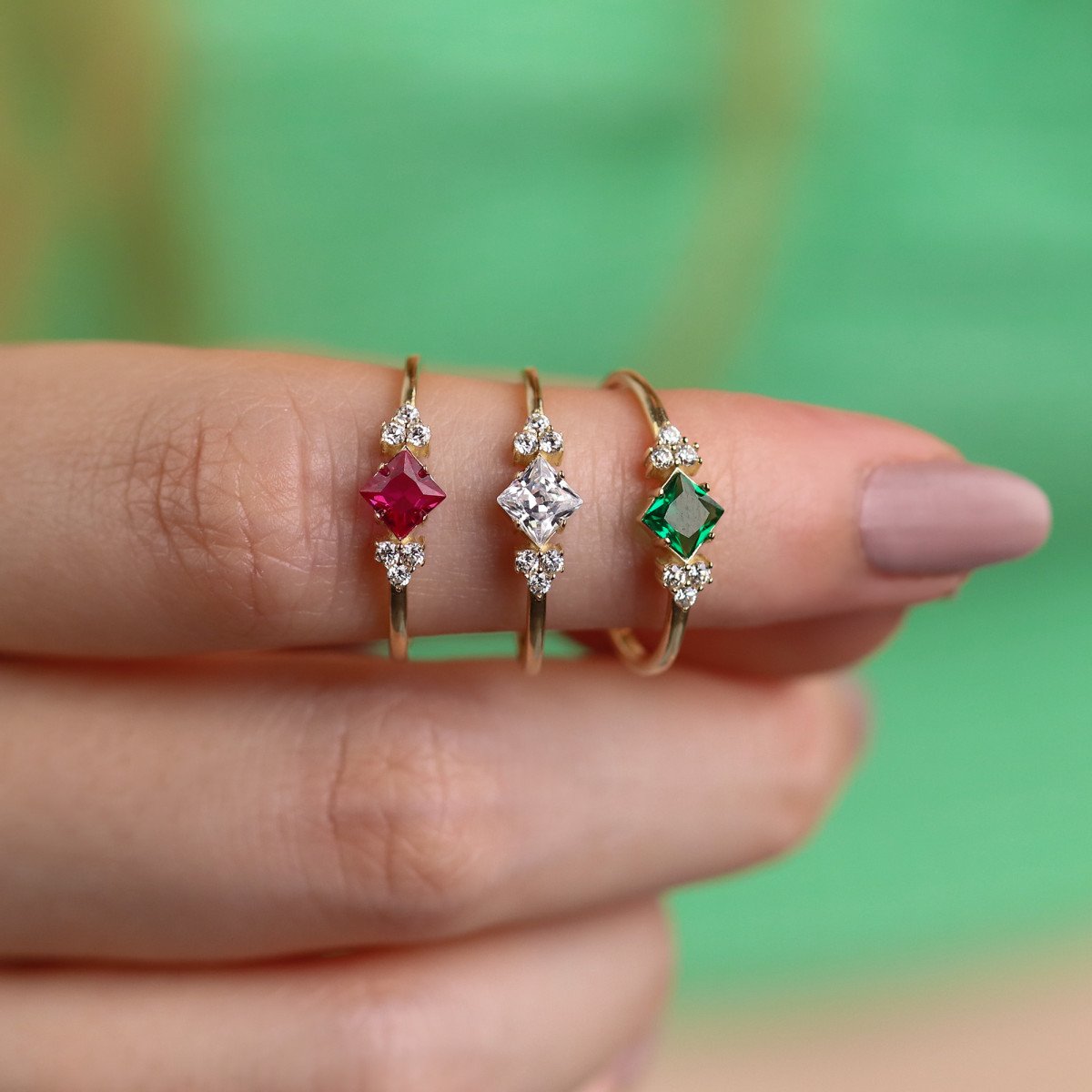 Renkli Taşlı Yüzük