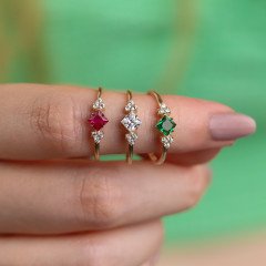 Renkli Taşlı Yüzük