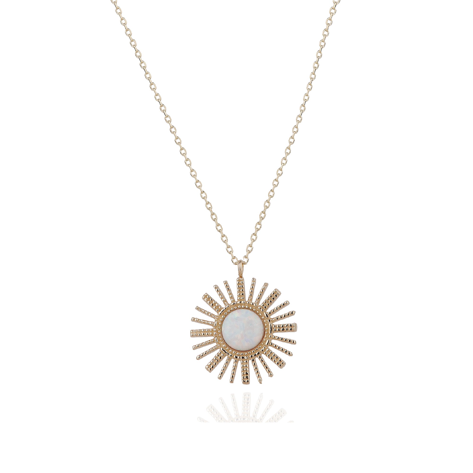 Opal Sun Necklace
