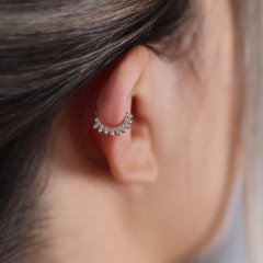 Sıralı Taşlı Halka Piercing
