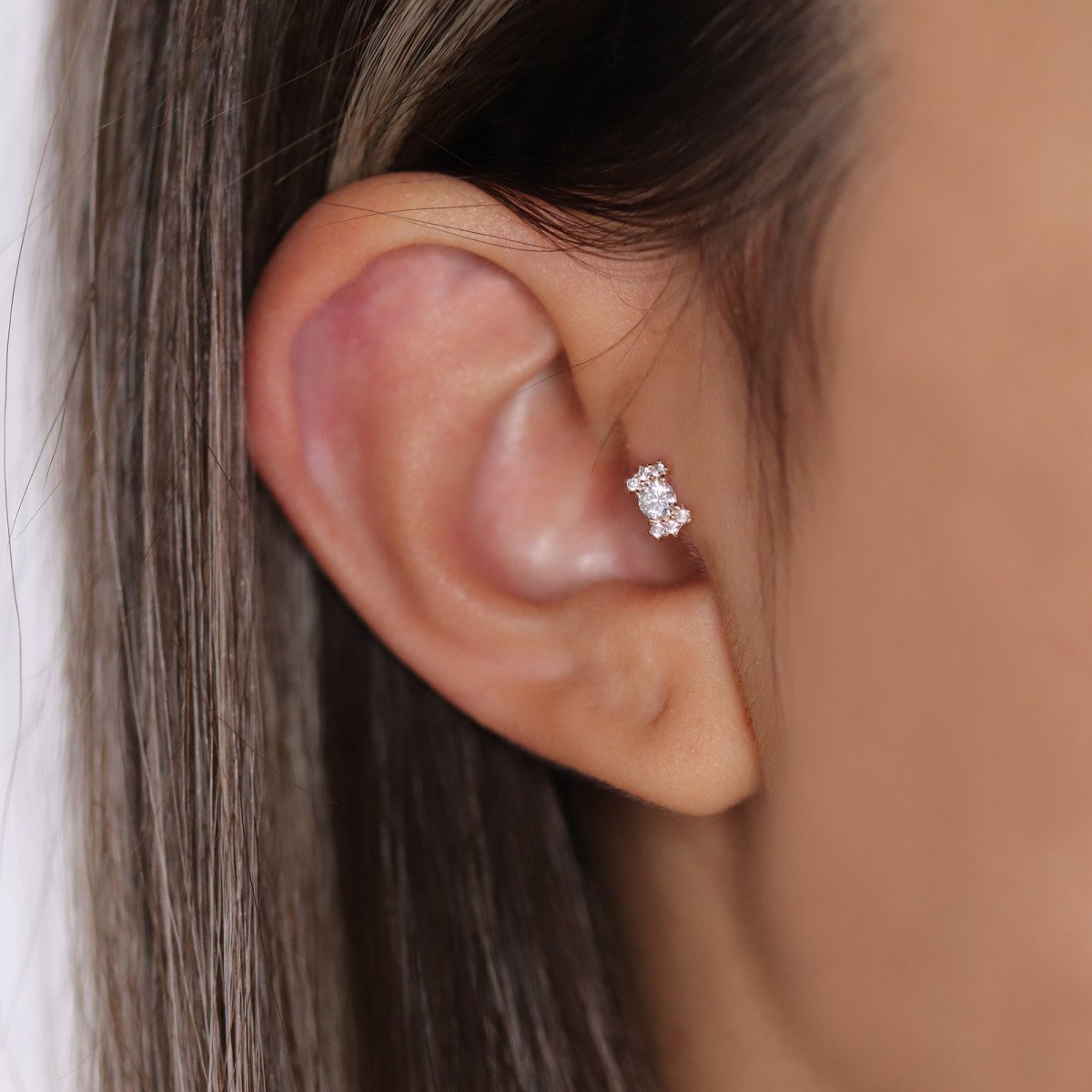 Taşlı Papyon Piercing