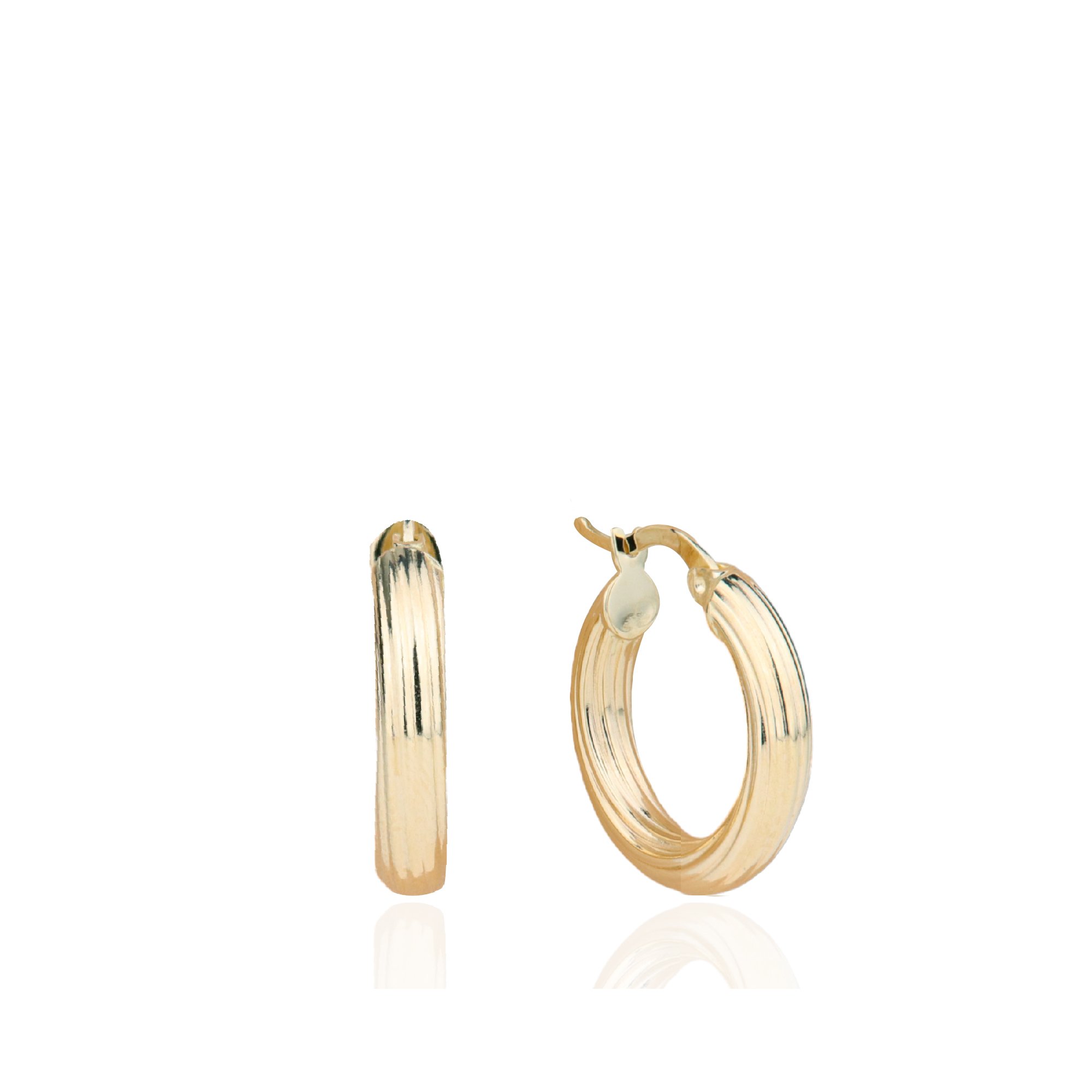 Çizgili Hoop Earrings
