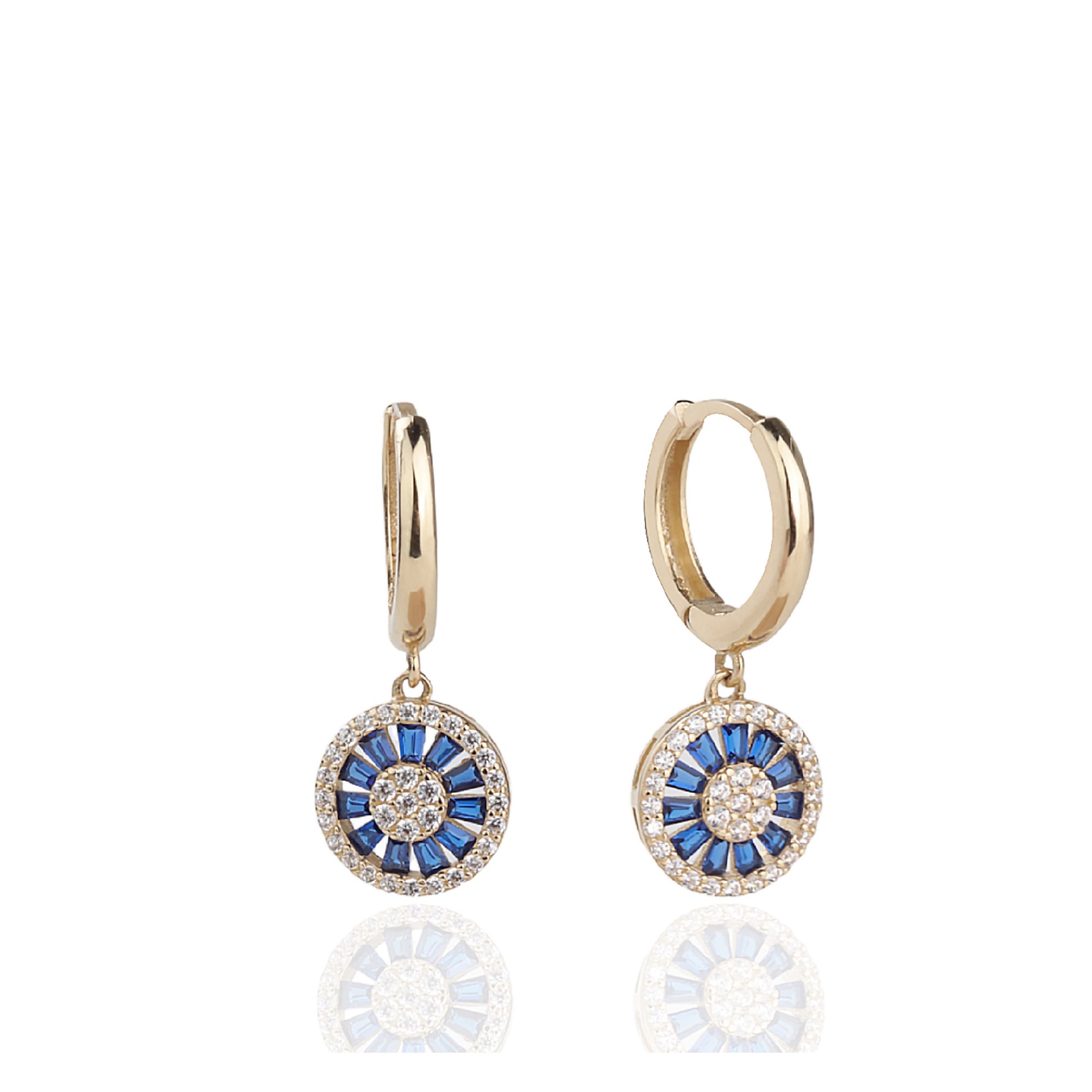 Colored Baguette Earrings