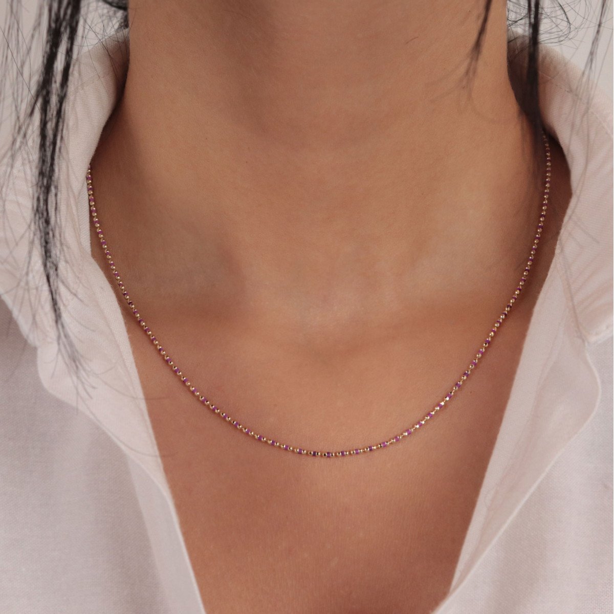 Sıralı Mineli Kolye