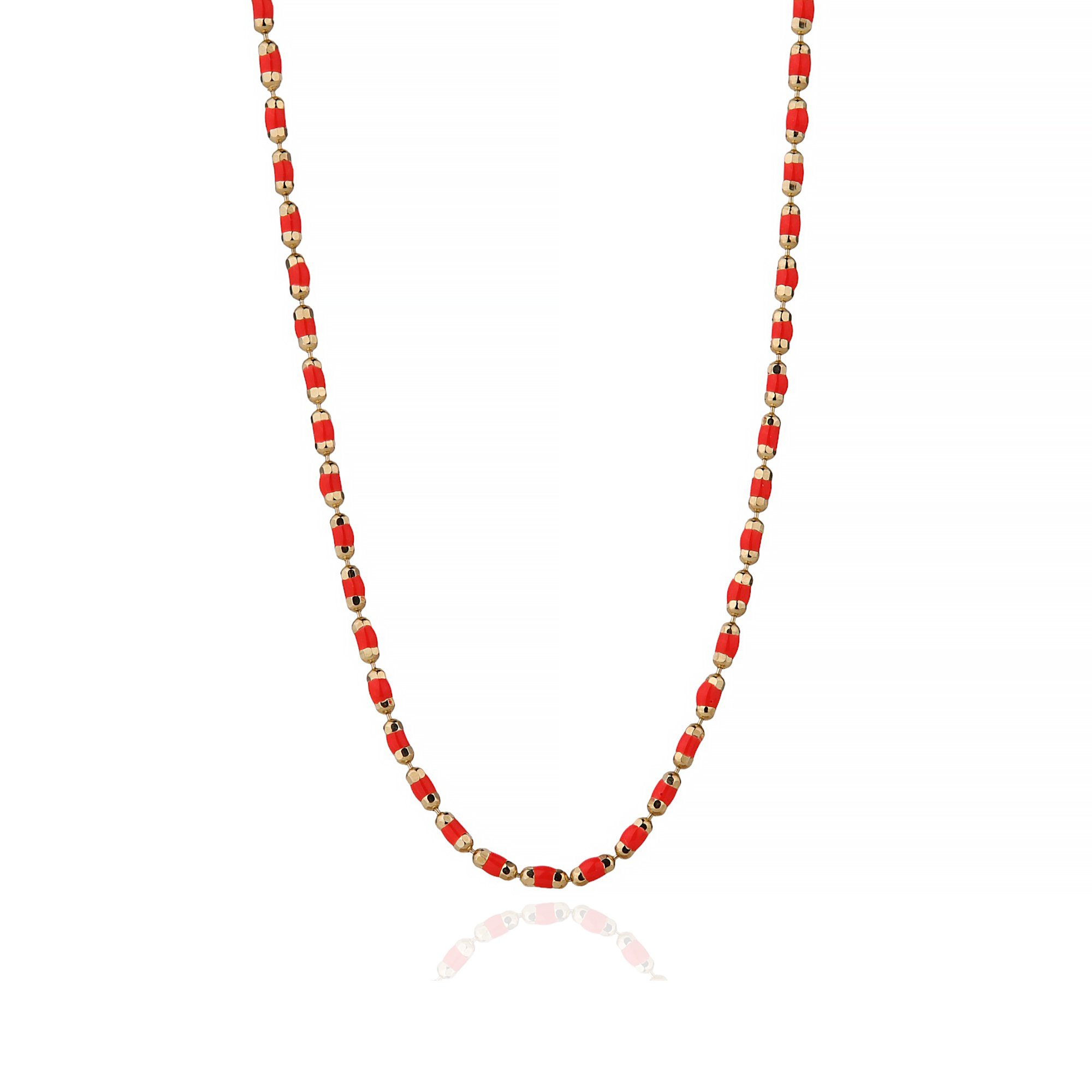 Row Enamel Necklace