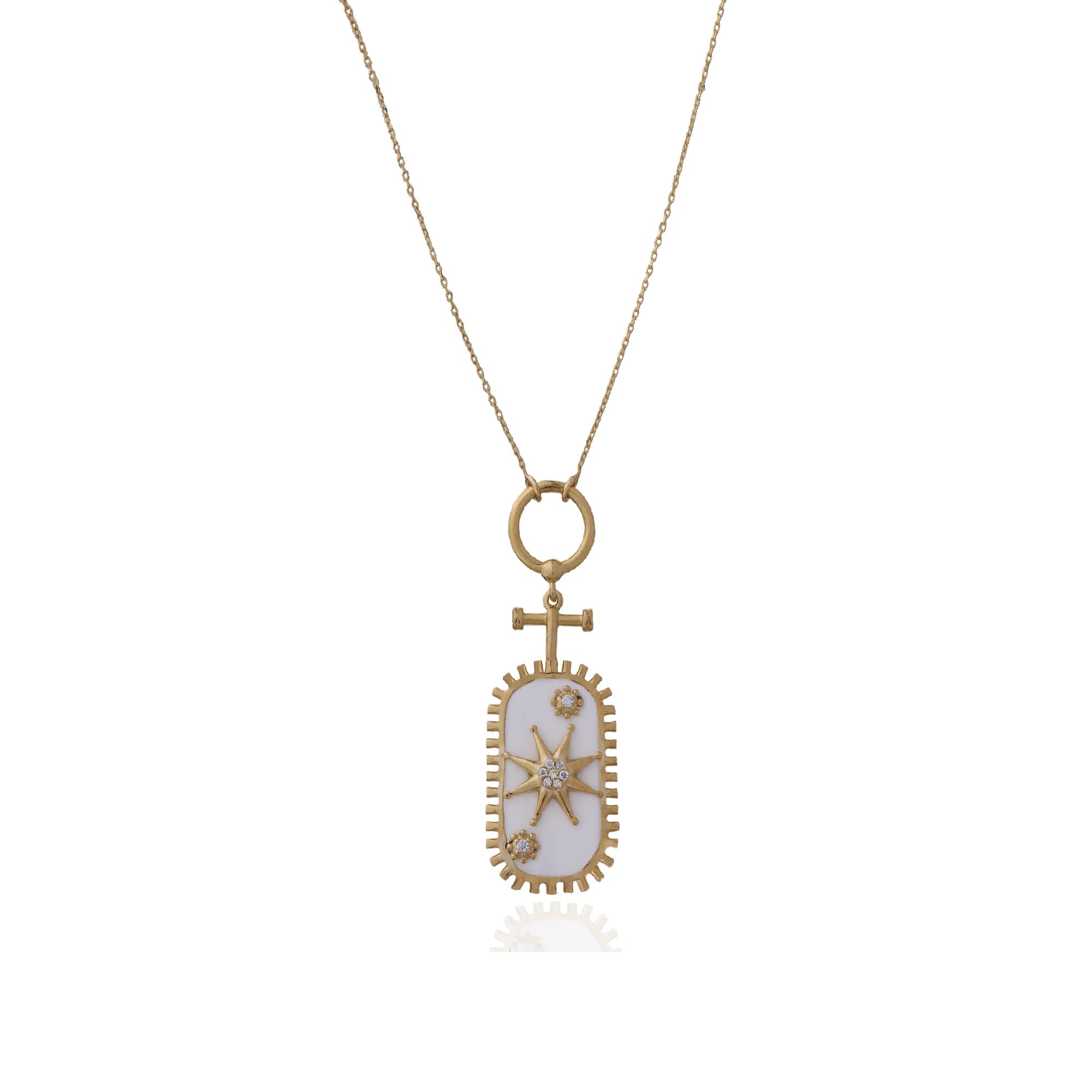 White Enamel Necklace