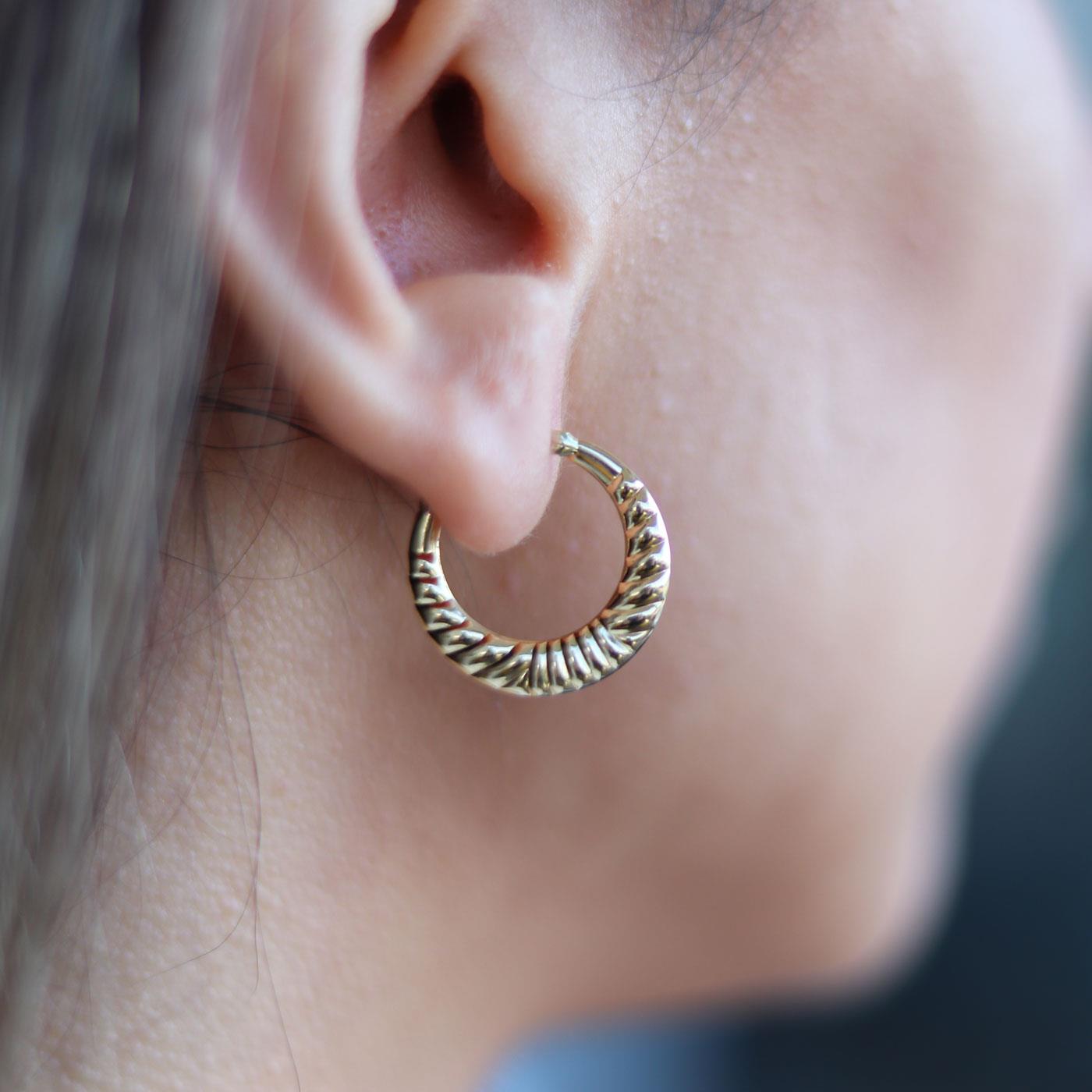 Patterned Hoop Earrings
