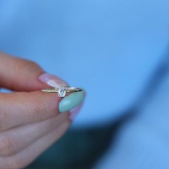 Oval Taşlı Yüzük