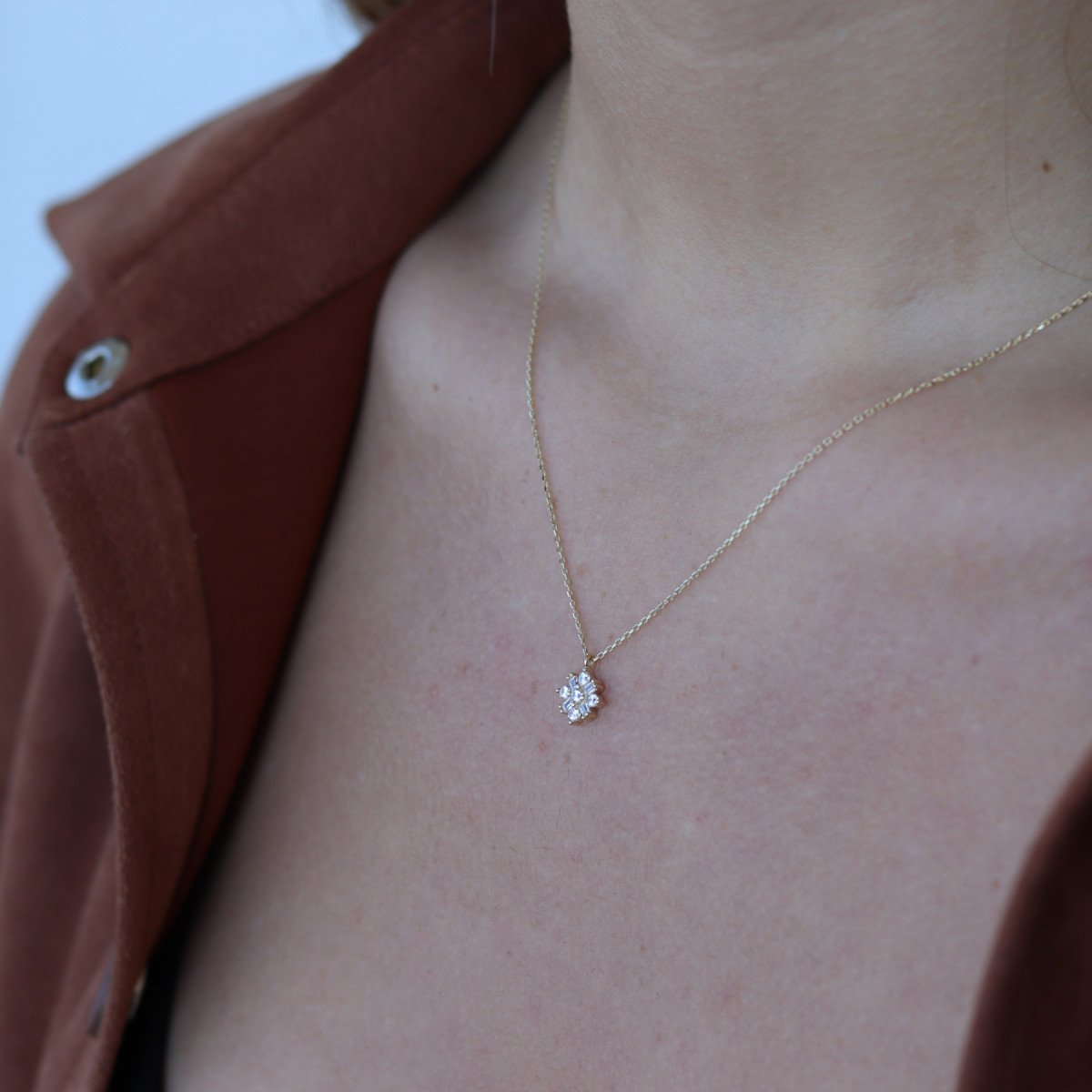 Taşlı Minimal Kolye