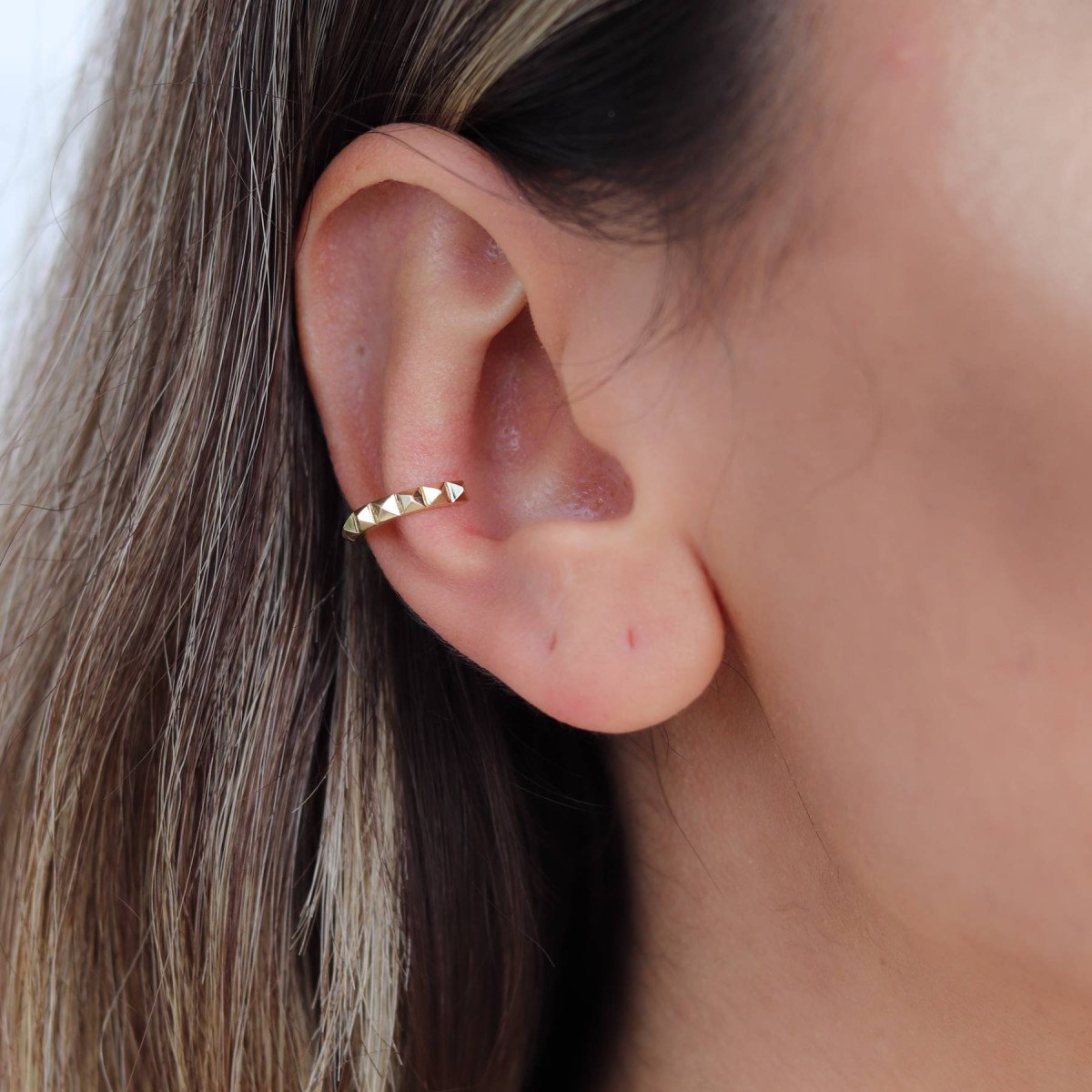 Sıralı Prizma Cuff Küpe