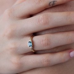 Mavi Taşlı Yüzük