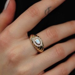 Opal Midye Yüzük