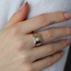 Taşlı Şovalye Yüzük