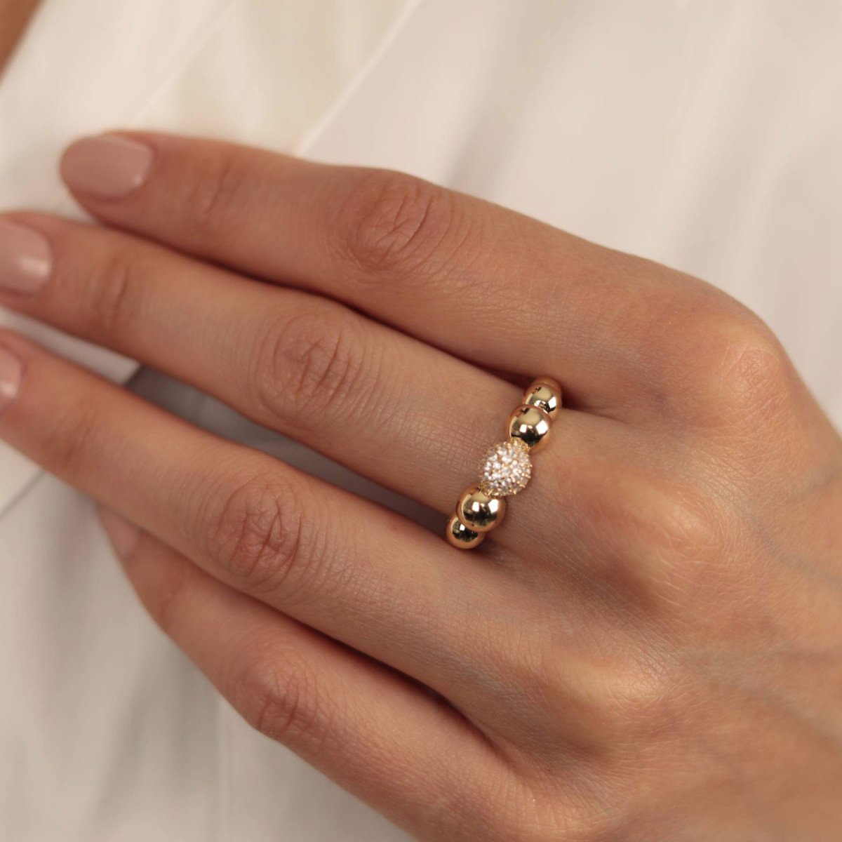 Taşlı Top Top Yüzük