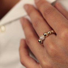 Taşlı Top Top Yüzük