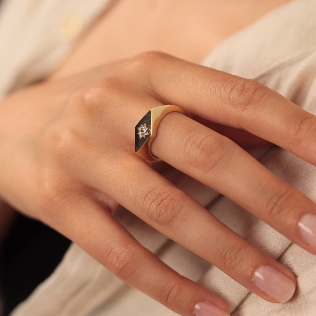 Taşlı Şovalye Yüzük