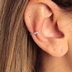 Sıra Taşlı Cuff Küpe