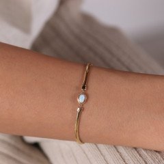 Taşlı Balık Sırtı Bileklik