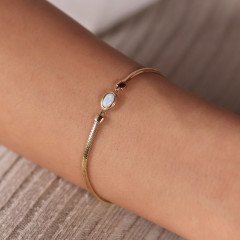 Taşlı Balık Sırtı Bileklik